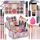 KAVCENT makeup kit for women teen girls palette closeup showing versatile shades for daily looks