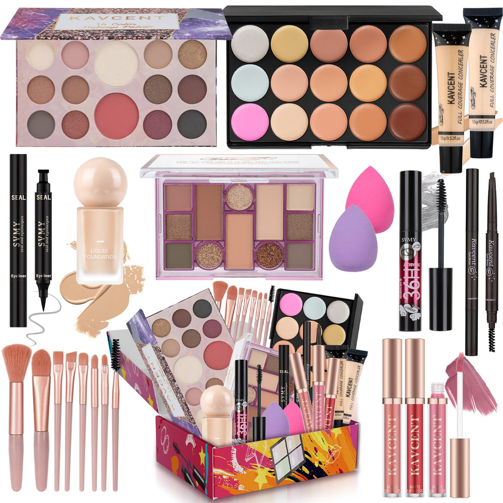 KAVCENT makeup kit teen girls full-face palette offering versatile shades for daily looks