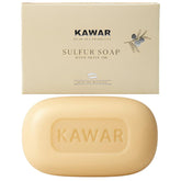 Kawar Dead Sea Sulfur Soap bar with olive oil for clearer-looking skin potential.
