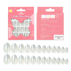 Kawyehu almond nails application steps visual guide.