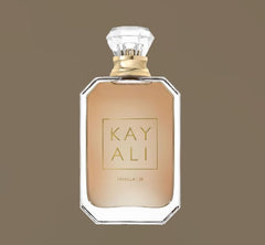 Kayali Vanilla 28 packaging box image emphasizes luxe presentation and gift-worthy appeal.