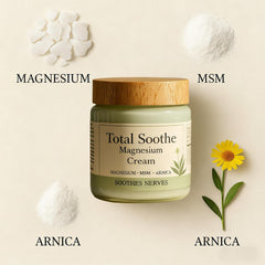 KBSBUBB TotalRelief ingredients MSM and arnica featured for joint care.