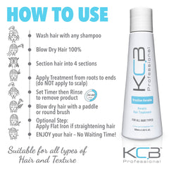 KCB Professional instruction card guides steps for best results.