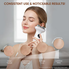 Kdune cooling gua sha tool helps reduce puffiness and smooth skin after use.
