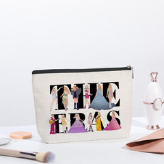 kdxpbpz Singer Makeup Bag zipper closeup highlights a smooth, secure closure.
