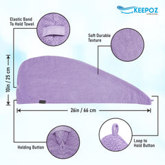 KEEPOZ cotton towel is highly absorbent to trap moisture quickly.