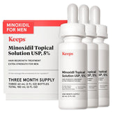 Keeps extra-strength Minoxidil bottle for crown thinning treatment.