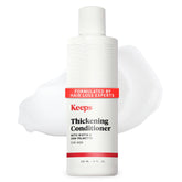 keeps thickening conditioner bottle shows fuller-looking hair benefit