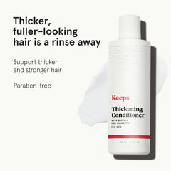 keeps thickening conditioner label close-up paraben-free emphasis