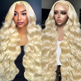 KEGOO 613 lace front wig 28in body wave showcases natural luster and versatile styling.