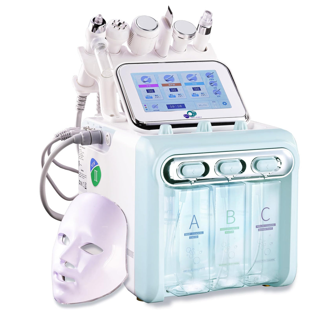 Keicnkj Hydrogen Oxygen 7-in-1 front view with touchscreen for effortless skincare routine