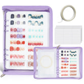 KEIFIN nail storage binder purple cover showcases swatches on the go