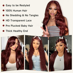 KEKEYY HD lace-front 13x4 wig blends with skin for breathable comfort and invisible knots.
