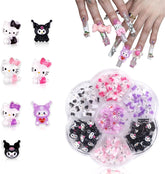 Charm de uñas Kelbbo gatito kawaii con tabla de skate, decoración divertida para uñas