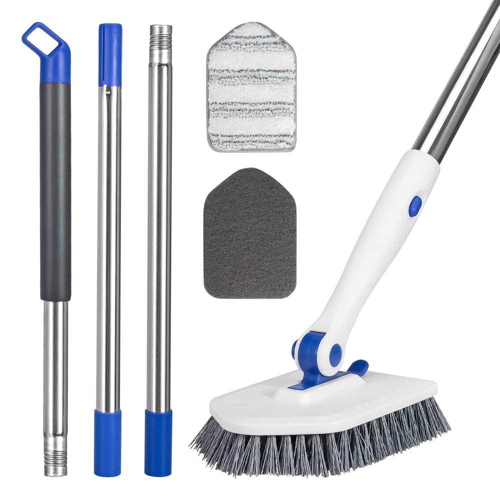 Keleekelin tile-tub scrubber long-handle reach for hard-to-reach cleaning tasks.