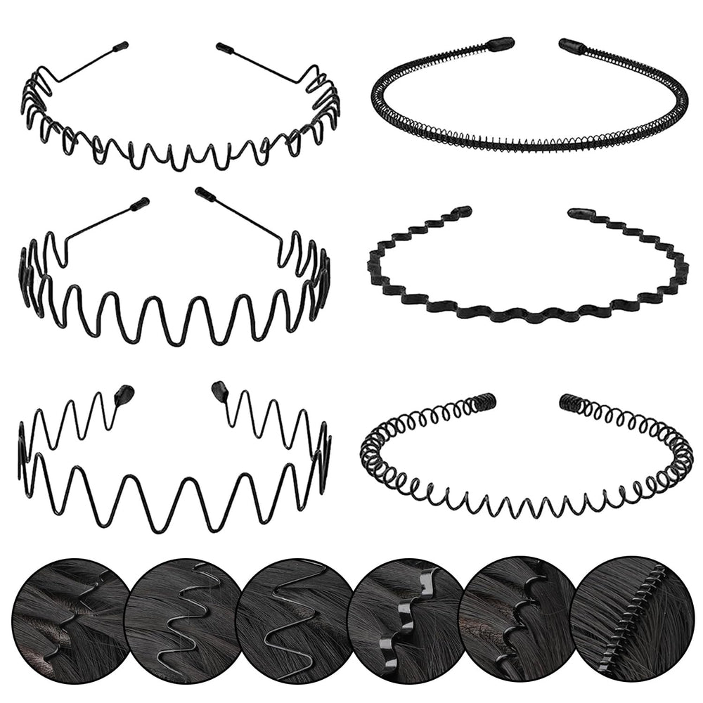 KELUBATU headbands six-pack variety for workouts and daily wear.