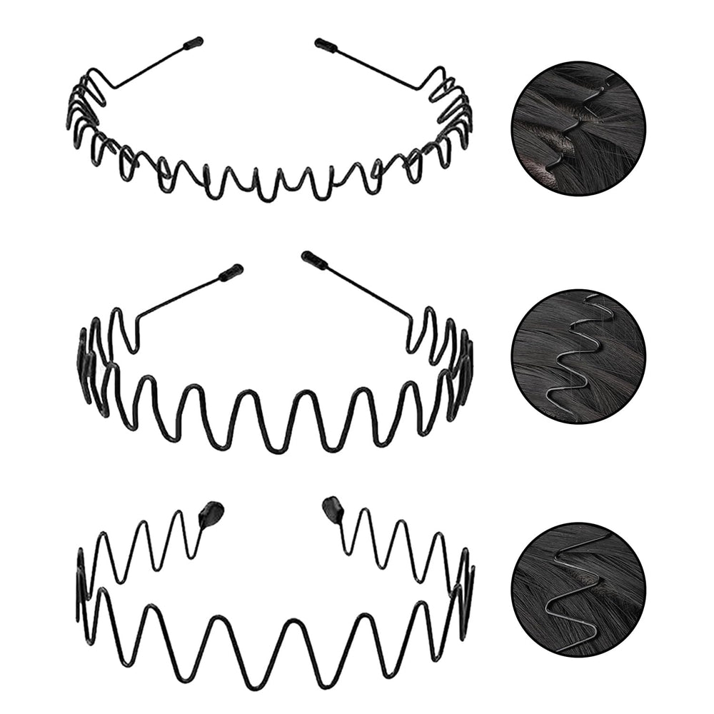 KELUBATU metal headband angled view highlights durable anti-rust metal for outdoor use.