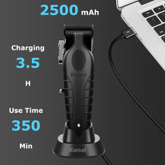 KEMEI 2296 quiet-electromagnetic-motor keeps sessions calm and smooth.