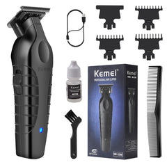 KEMEI 2299 barber-grade cut demonstrates precise trimming for professional results