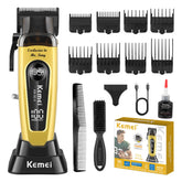 KEMEI KM-90-4 Pro front view highlights ergonomic grip for comfortable styling sessions.