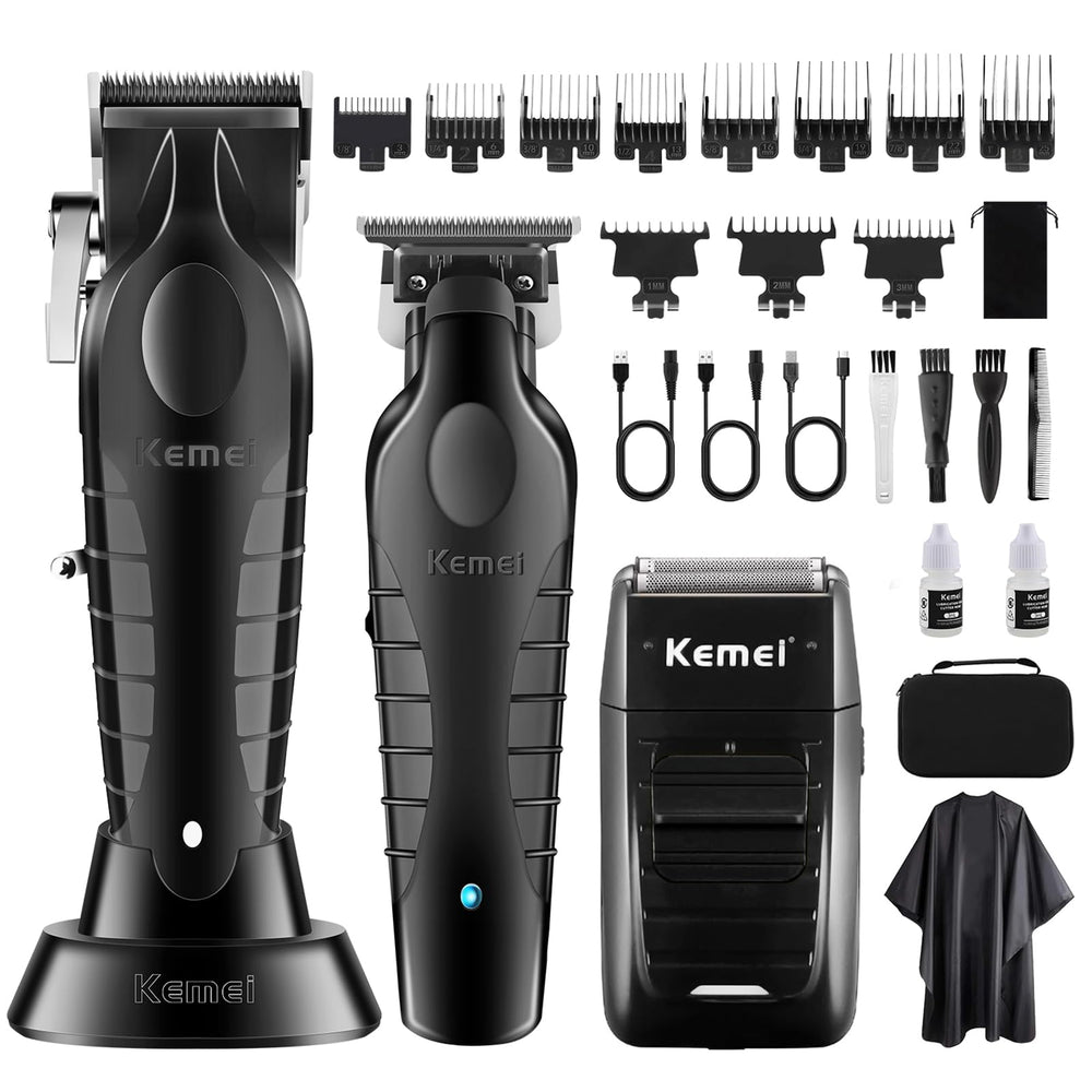 KEMEI professional hair clipper blade closeup for precise cutting