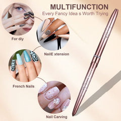 KEMEISI oval brush head with enlarged fan shape for better nail contact.