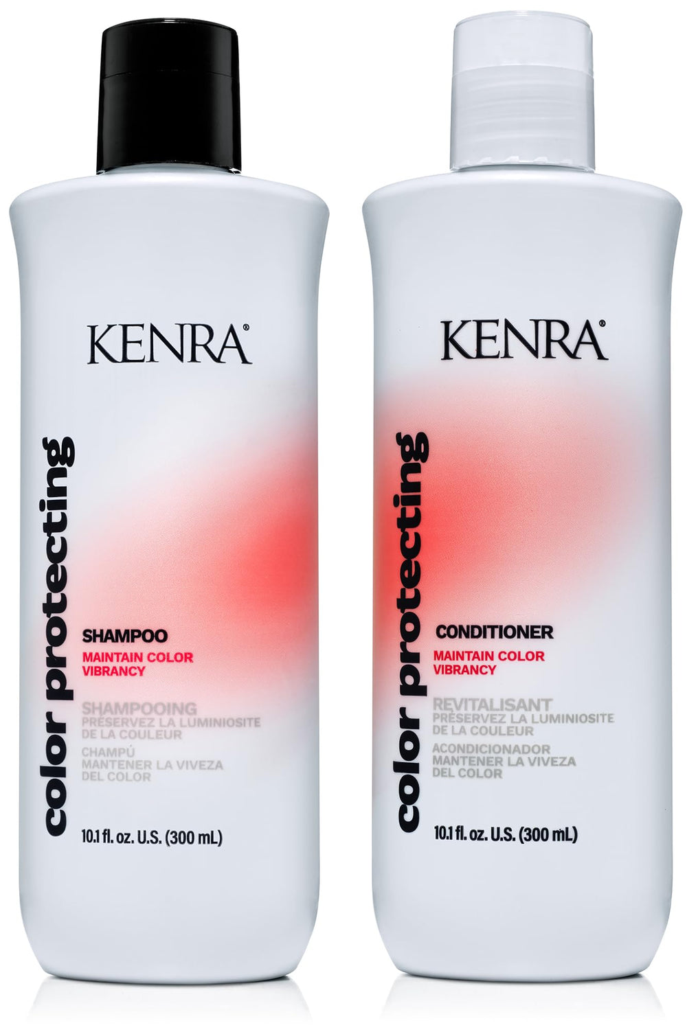 Kenra Color Protecting Shampoo bottle highlights color-safe cleansing for vibrant hair.