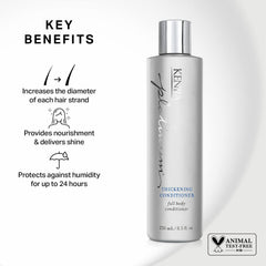 Kenra Platinum close-up highlights radiant shine and body in hair.