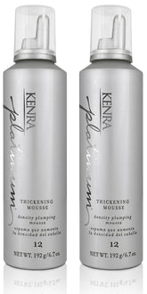 Kenra Platinum Thickening Mousse twin-pack for volumizing styling and fuller-looking hair