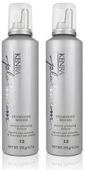 Kenra Platinum Thickening Mousse twin-pack for volumizing styling and fuller-looking hair