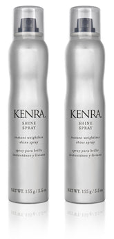 Kenra Shine Spray bottle front showing lightweight shine and premium finish