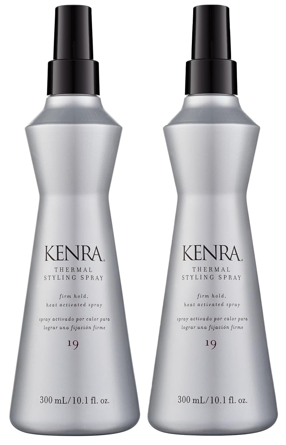 Kenra Thermal Styling Spray 2-pack bottles ready for heat protection during styling.