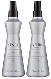 Kenra Thermal Styling Spray 2-pack bottles ready for heat protection during styling.