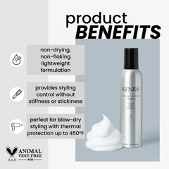 Kenra Volume Mousse Extra packaging close-up in two-pack.