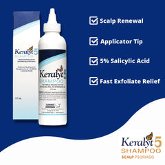 Keralyt 5 salicylic acid 5% label close-up indicating exfoliation strength.