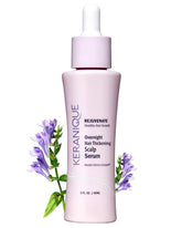 Keranique Overnight Hair Serum bottle ready for nighttime scalp nourishment.
