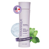 Keranique scalp-stimulating keratin shampoo bottle with rich lather for healthier-feeling hair