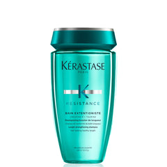 KÉRASTASE Bain Extentioniste shampoo bottle highlighting length-strengthening formula for damaged hair.