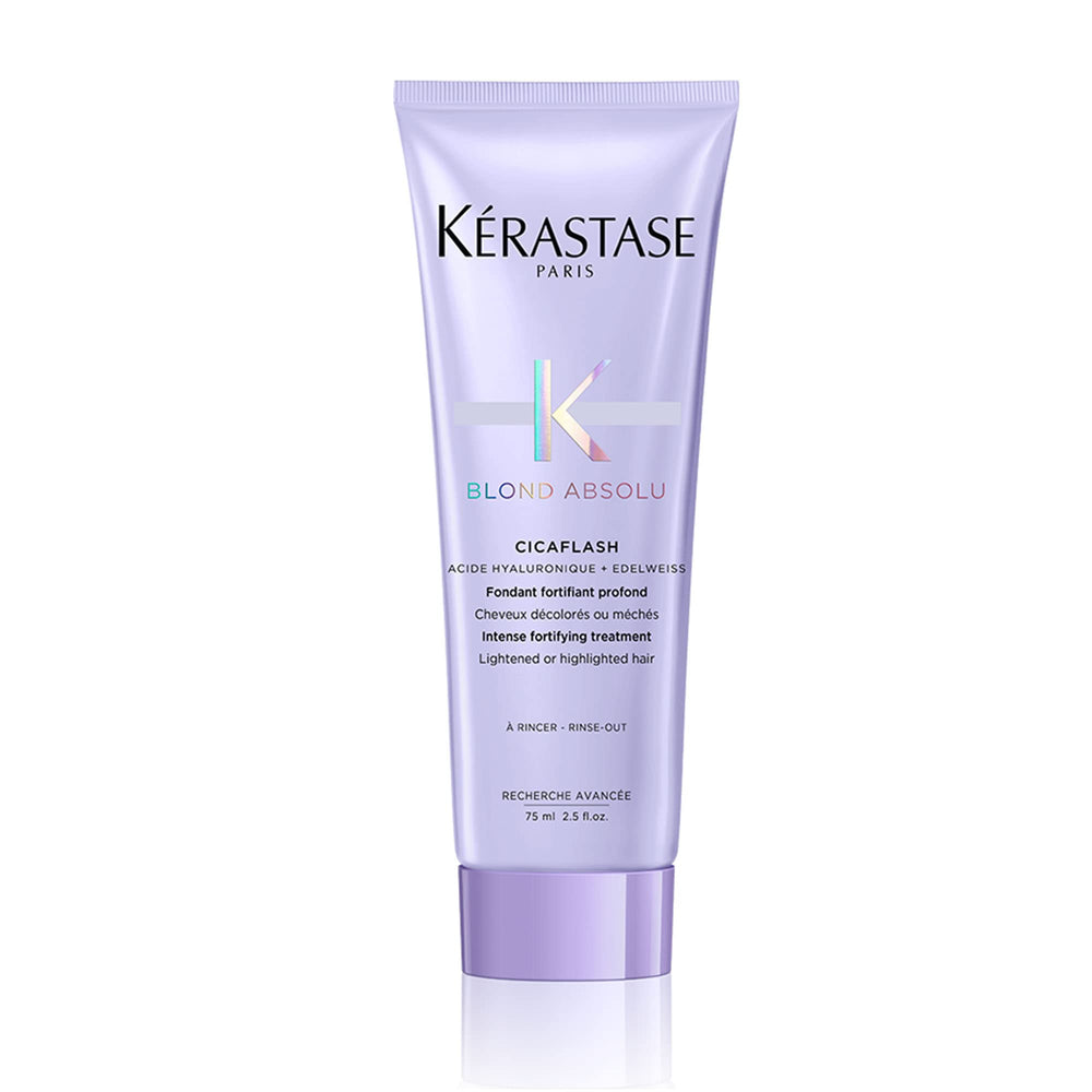 KÉRASTASE Blond Absolu Cicaflash bottle front showing lightweight hydration for bleached hair