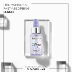 Kerastase Blond Absolu serum scalp hydration closeup shows soothing comfort.