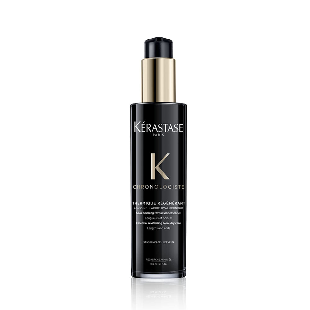 KÉRASTASE Chronologiste hair serum bottle highlights heat protection and frizz control for dry hair