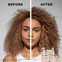 Wet hair with Curl Manifesto being applied for detangling and slip
