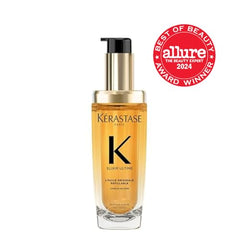 Kérastase Elixir Ultime bottle close-up highlighting premium refill option.