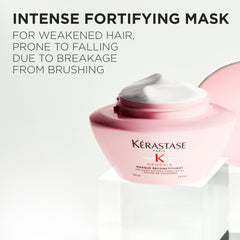 KÉRASTASE Genesis Hair Mask jar close-up emphasizing rich nourishing texture for detangling