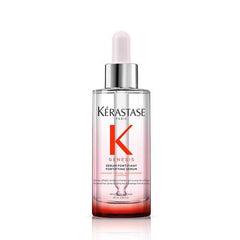 Kérastase Genesis hair serum bottle pour shows silicone-free nourishment for weak hair.