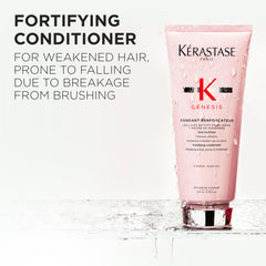 KÉRASTASE Genesis applying conditioner on hair for detangling use
