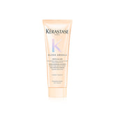 Kerastase Gloss Absolu bottle shows sleek packaging delivering deep hydration and radiant shine.