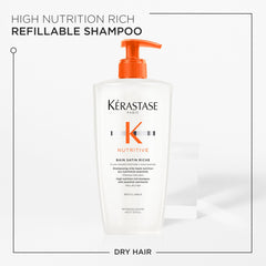 Wet hair with shampoo applied shows smooth texture and moisture