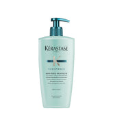 KÉRASTASE Résistance Force Architecte shampoo bottle demonstrates rebuilding damaged fibers.
