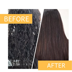 Kerazon smoothing and shine result on hair after treatment.